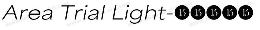 Area Trial Light字体转换